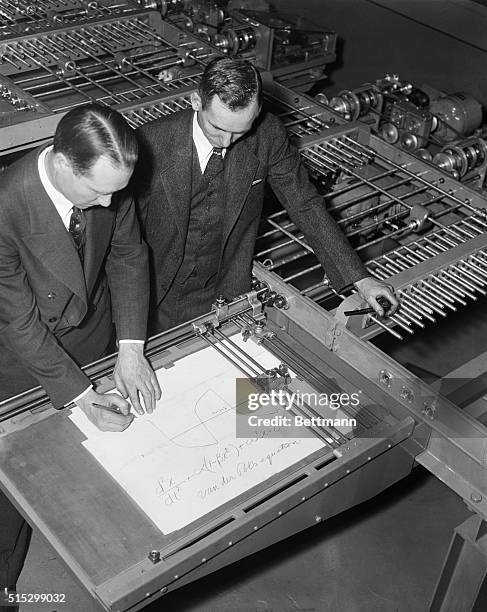 Philadelphia, PA- The world's largest super-calculating machine, or "mechanical brain", was demonstrated for the first time on Engineering and Fine...