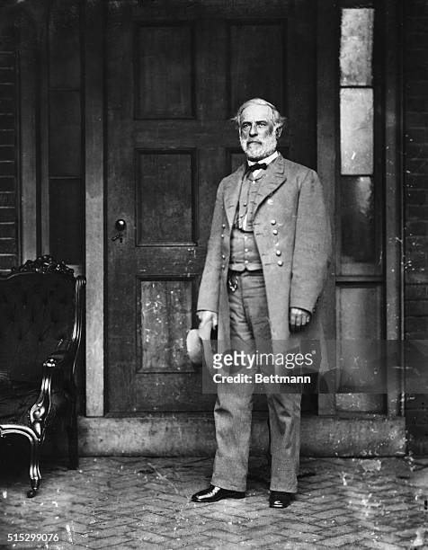 Robert E. Lee in his new uniform shortly before he met Grant at Appomattox.
