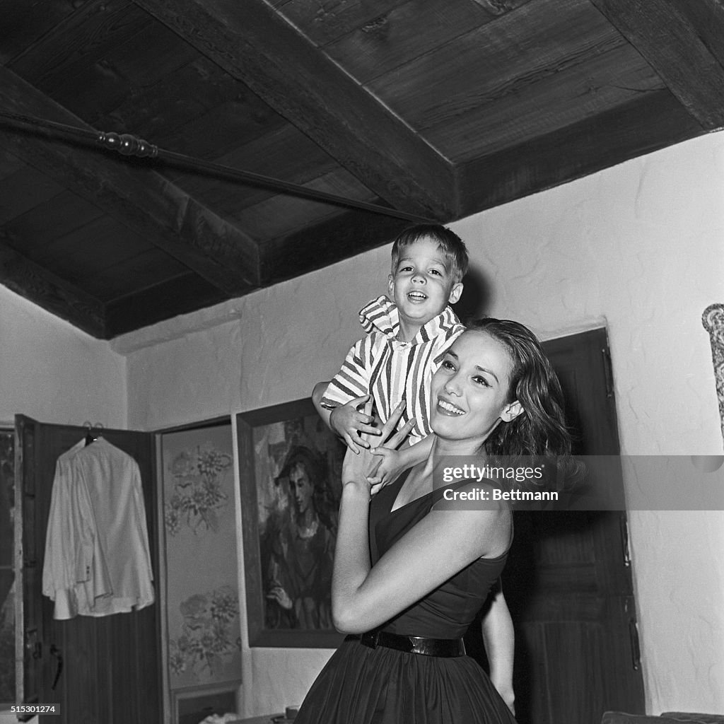 Anna Kashfi and Son, Ex-Wife of Marlon Brando