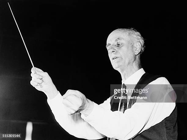Wilhelm Furtwangler , German opera conductor. Photograph, ca. 1940s-1950s.