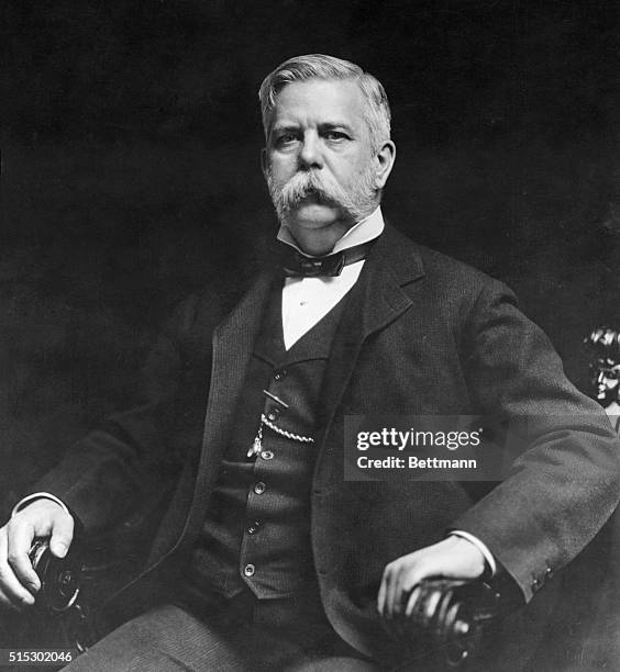 George Westinghouse , founder of the industries that bear his name, American inventor and manufacturer. Undated photograph.