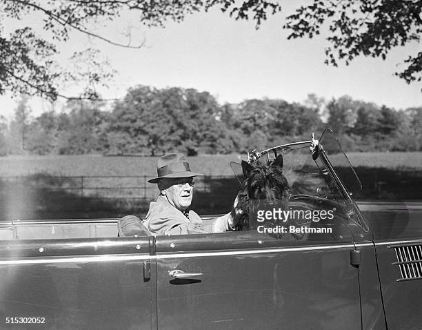 President Roosevelt with His Dog Fala