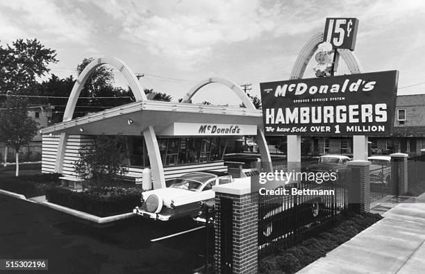 The McDonald's Museum is a replica of the first corporate McDonald's restaurant, opened here April 15 after the franchise was acquired from founders...