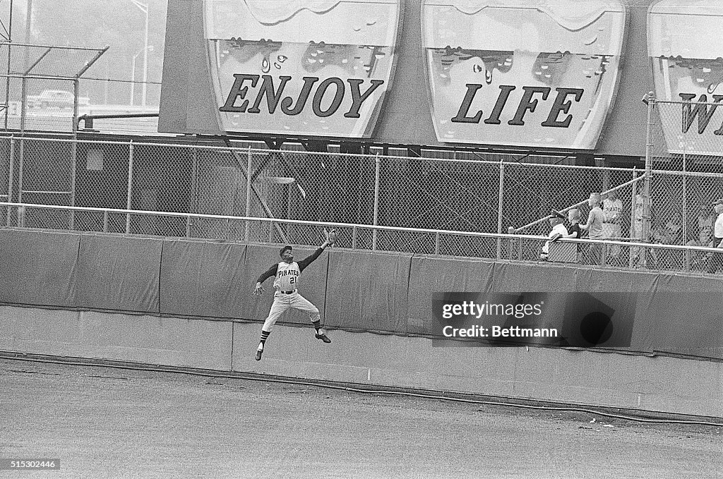 Roberto Clemente Catching Ball