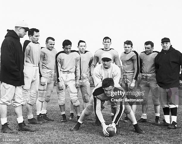 New York, NY Returning to his alma mater as special coaching assistant, former Columbia backfield star Sid Luckman, now quarter-backing the Chicago...