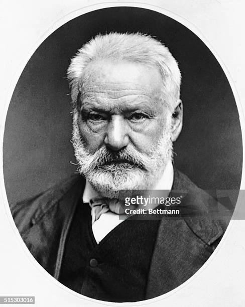 Photo shows Victor Hugo , French poet and author of the book "Les Miserables." Photo circa 1870s.