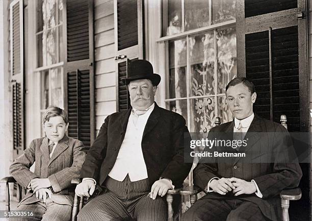 William Howard Taft: Taft and his sons, Robert and Charles Phelps. Undated.