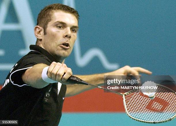 Geoff Bellingham of New Zealand in his mens single, Nieuwsfoto's