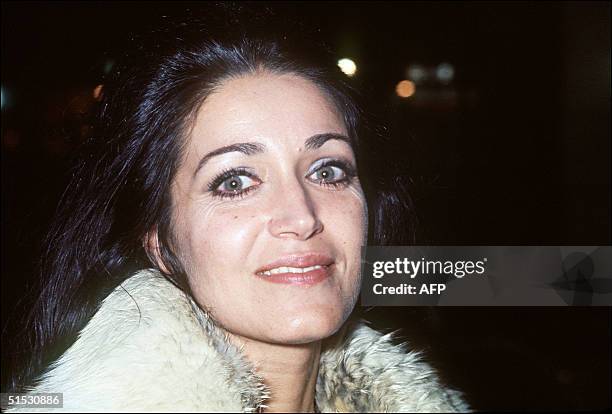 Portrait of French actress Frantoise Fabian taken 14 January 1970 in Paris during the film premiere of "Cran d'ArrOt" by French director Yves...