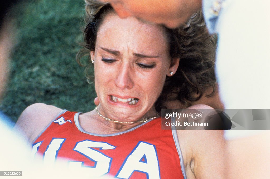 Mary Decker Crying on Track and Field