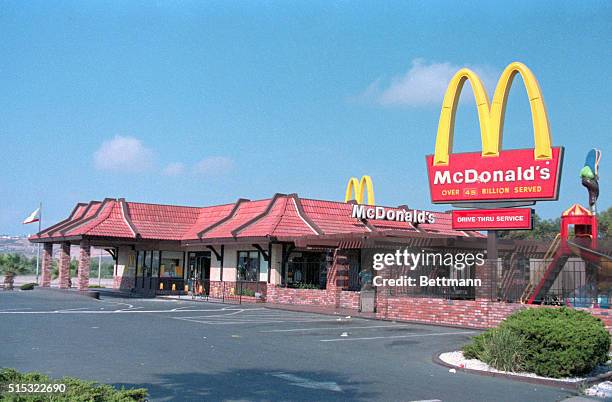 View of the McDonald's Massacre in San Ysidro, California, where a man by the name of James Huberty mercilessly gunned down 20 people.