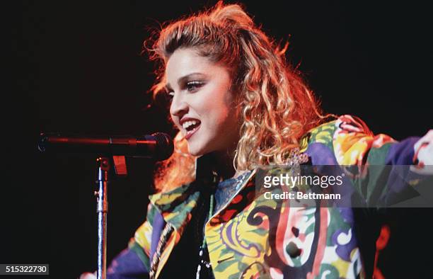 Seattle: Madonna. Rock music star Madonna Louise Veronica Ciccione.