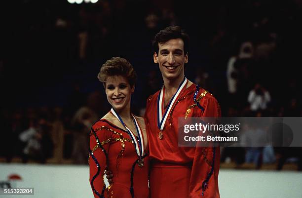 Kansas: Suzanne Semanick and Scott Gregory, dance Bronze Medalists at the U. S. Figure Skating Championships, Kansas City, Missouri.