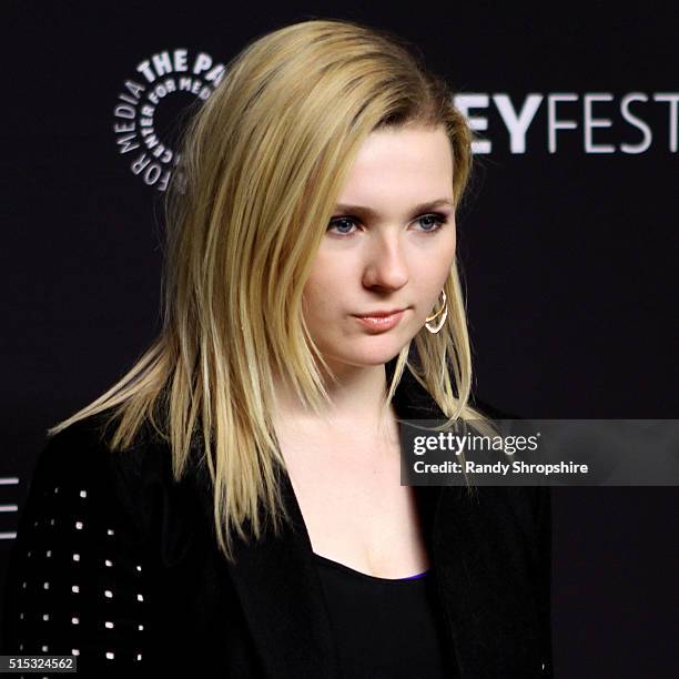 Abigail Breslin attends The Paley Center for Media's 33rd Annual PaleyFest Los Angeles "Scream Queens" at Dolby Theatre on March 12, 2016 in...