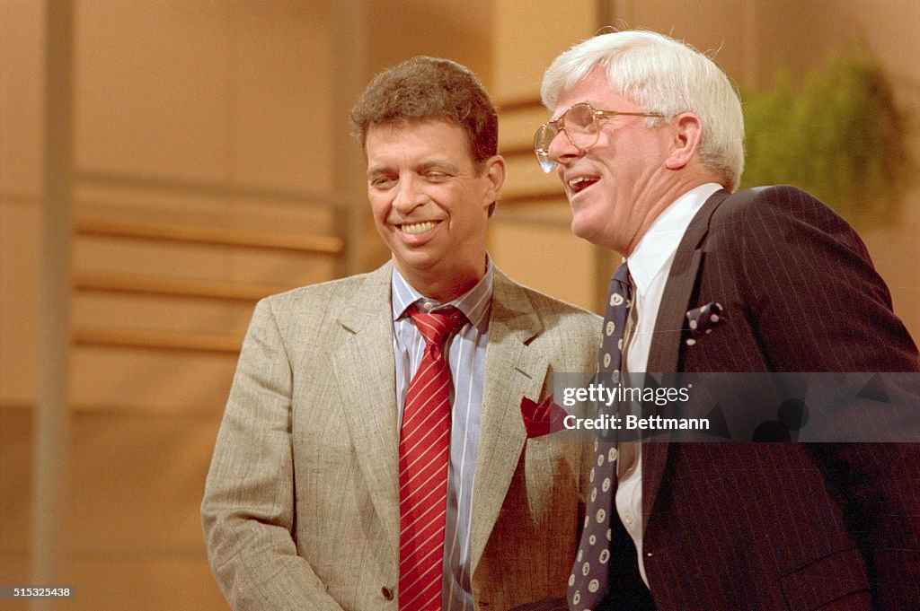 Morton Downey Jr. and Phil Donahue