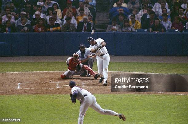 Detroit: Detroit Tigers' Cecil Fielder connects on Boston Red Sox Dennis Lamp's pitch for his 49th homerun of the season. With one more homer Fielder...