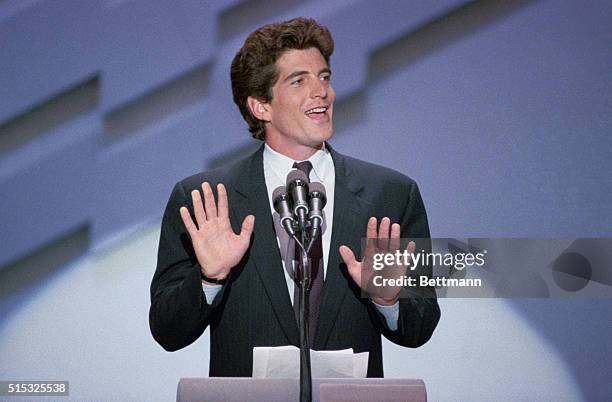 Washington, D.C: John F. Kennedy, Jr. Addresses the Democratic National Convention.