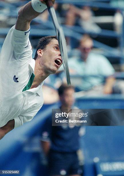New York: Ivan Lendl seems to have remembered the basics of keeping your eye on the ball, during his match against Diego Perez during the U.S. Open.