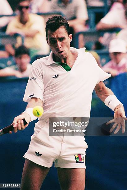 New York: Ivan Lendl seems to have remembered the basics of keeping your eye on the ball, during his match against Diego Perez during the U.S. Open.