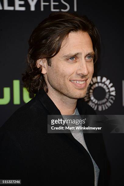 Writer/Executive Producer Brad Falchuk arrives at The Paley Center For Media's 33rd Annual PALEYFEST Los Angeles ÒScream Queens" at Dolby Theatre on...