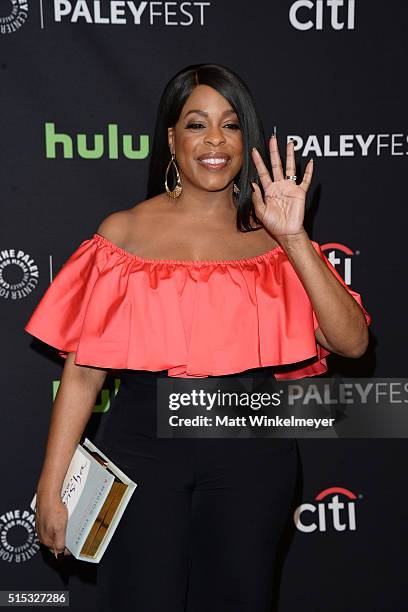 Actress Niecy Nash arrives at The Paley Center For Media's 33rd Annual PALEYFEST Los Angeles ÒScream Queens" at Dolby Theatre on March 12, 2016 in...