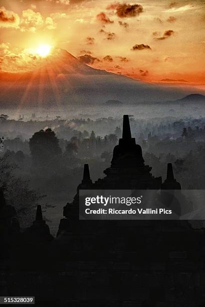 alba - borobudur temple stock pictures, royalty-free photos & images