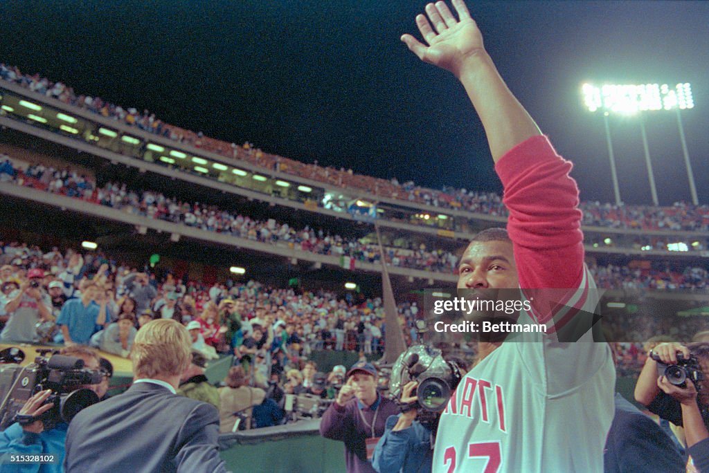 Jose Rijo Waving to Fans
