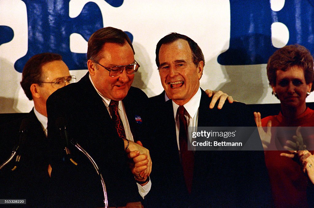 George Bush with James Brady
