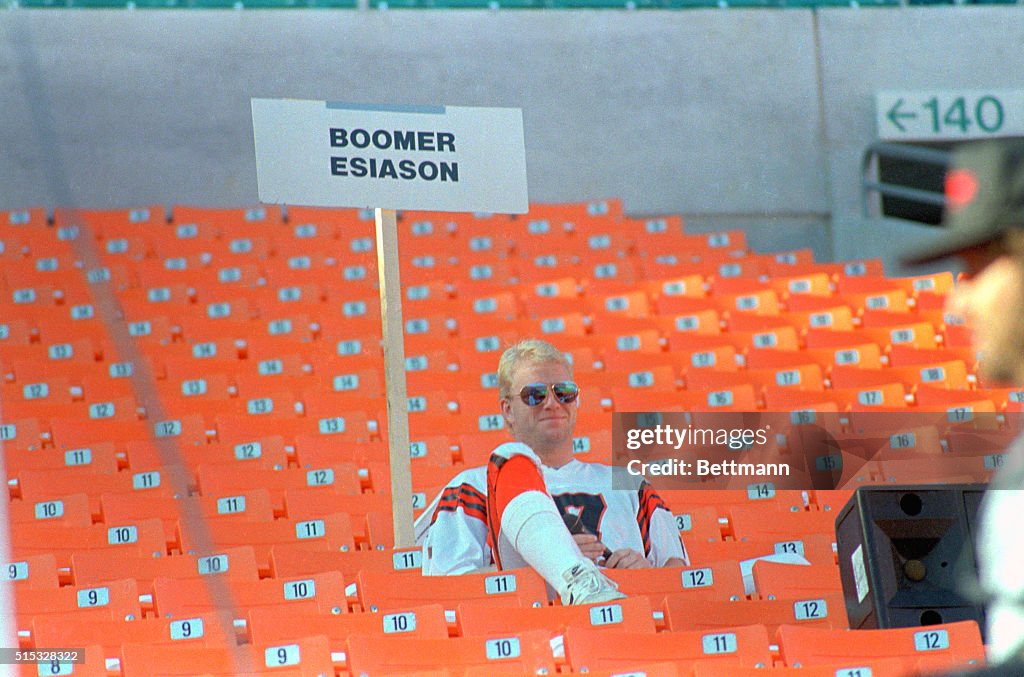 Boomer Esiason Sitting in Stands