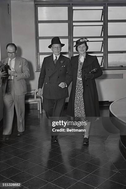 Edward Moore, confidential aide of Ambassador Joseph Kennedy, our envoy to the Court of St. James, and Rosemary Kennedy, the Ambassador's daughter,...