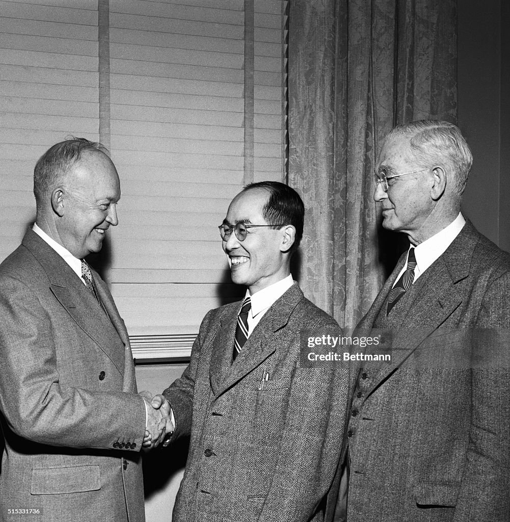 Dwight Eisenhower Congratulates Dr. Hideki Yukawa