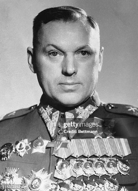 The West Berlin newspaper "Sunday Telegraf" said tonight that Soviet Marshal, Konstantin Rokossovsky, has declared martial law in the cities of...