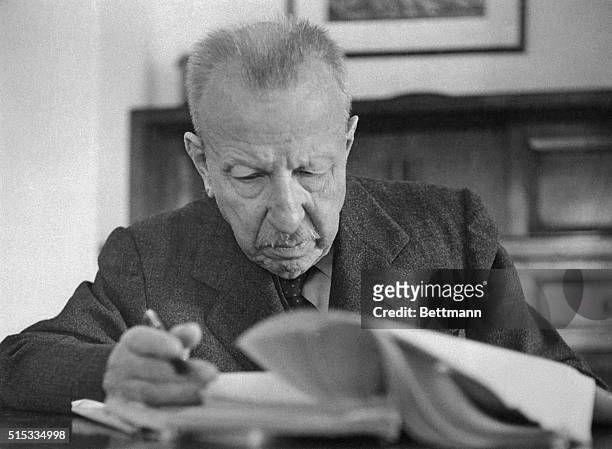 This is one of a series of three intimate pictures of Senator Benedetto Croce at his villa in Capri. Highly regarded as a philosopher in Italy and...