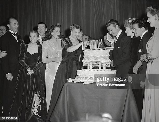 Mrs. Franklin D. Roosevelt, was the hostess at a gala ball held at the Statler Hotel last night, honoring the President on his sixty second birthday....