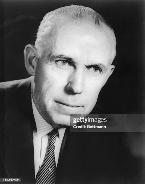 Headshot of Clarence Campbell, National Hockey League President. Photograph filed 10/2/1969.