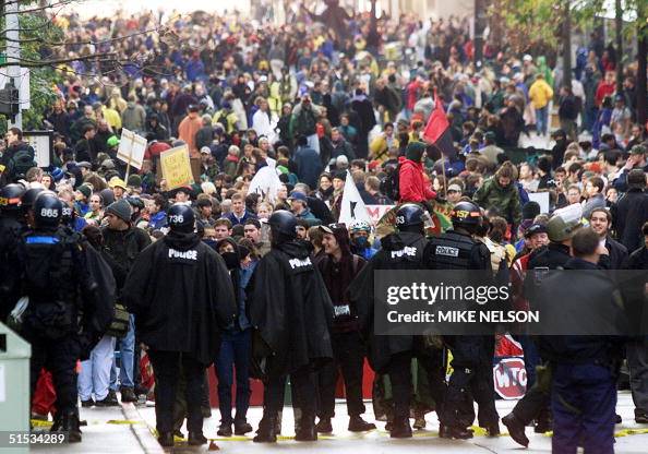 Spectators Riots Riot police and tens of thousands of demonstrators face-off near the ...