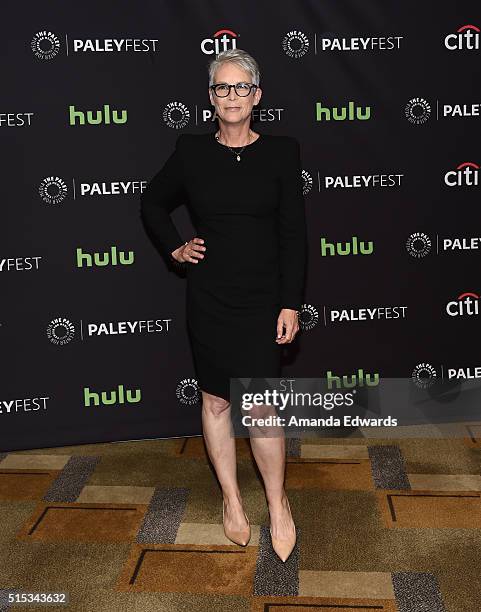 Actress Jamie Lee Curtis arrives at The Paley Center For Media's 33rd Annual PaleyFest Los Angeles presentation of "Scream Queens" at the Dolby...