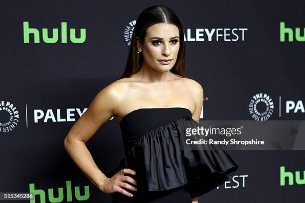 Lea Michele attends The Paley Center for Media's 33rd Annual PaleyFest Los Angeles "Scream Queens" at Dolby Theatre on March 12, 2016 in Hollywood,...