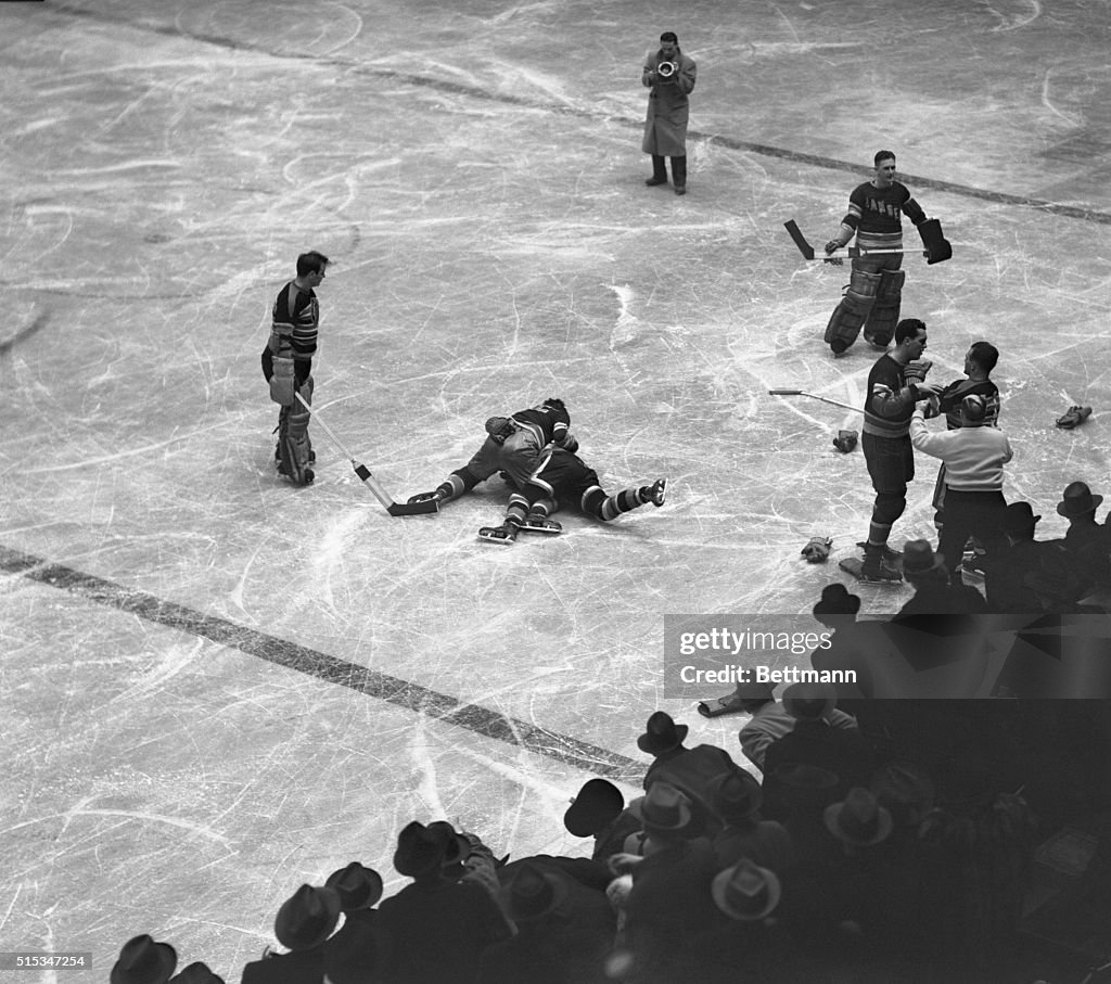 Garden Ice Becomes Rangers-Hawks Battleground