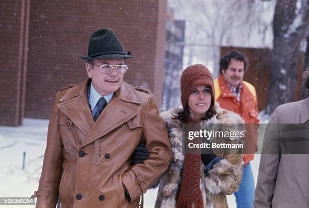 Actress Claudine Longet walks with attorney Charles Weedman to court here, where she is on trial, charged with felony manslaughter in the shooting...