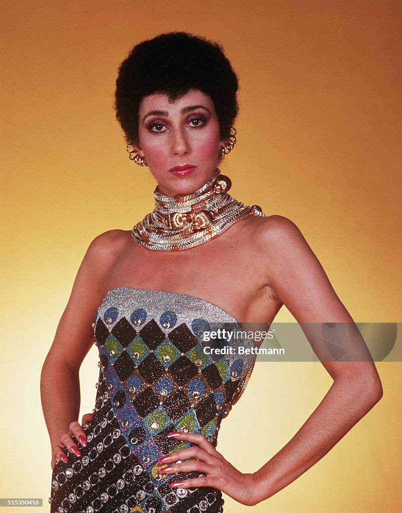Singer Cher in Beaded Costume