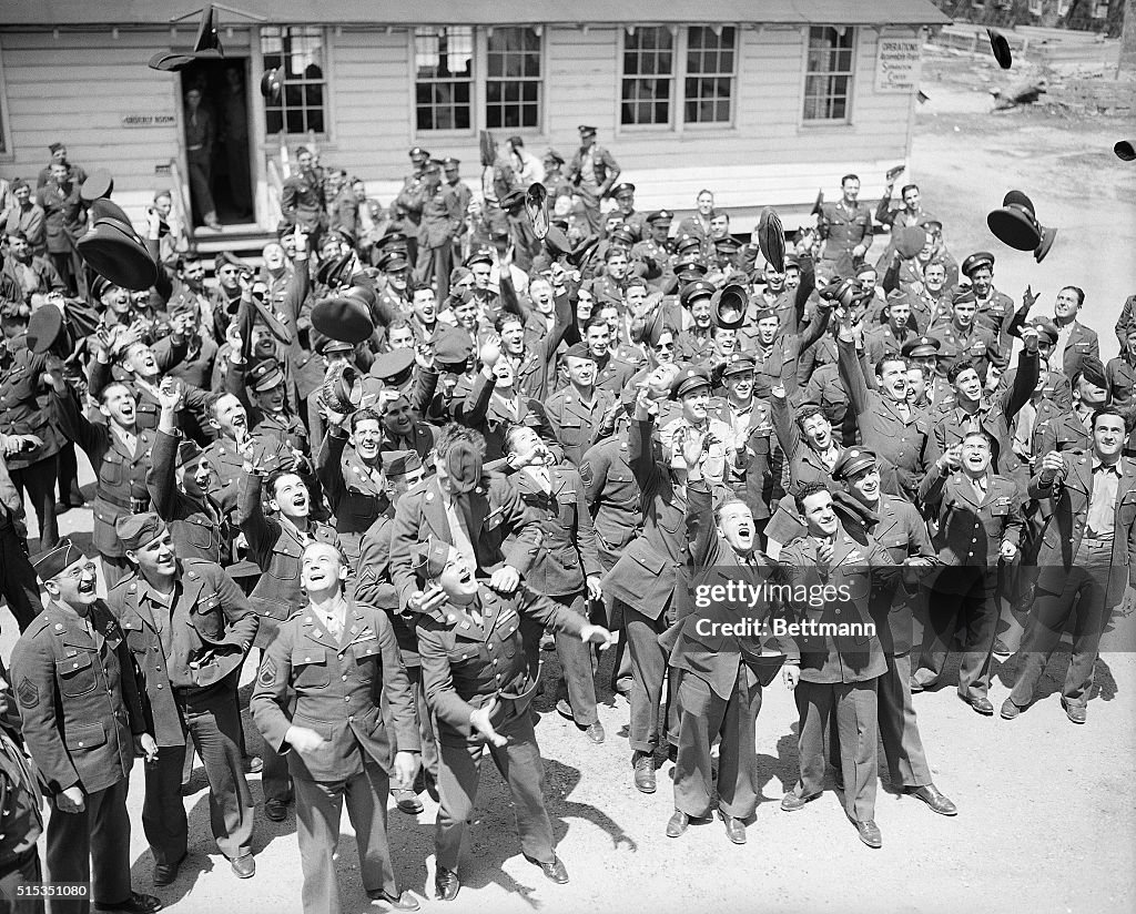 First to leave Army under point system, Fort Dix,NJ.... The first