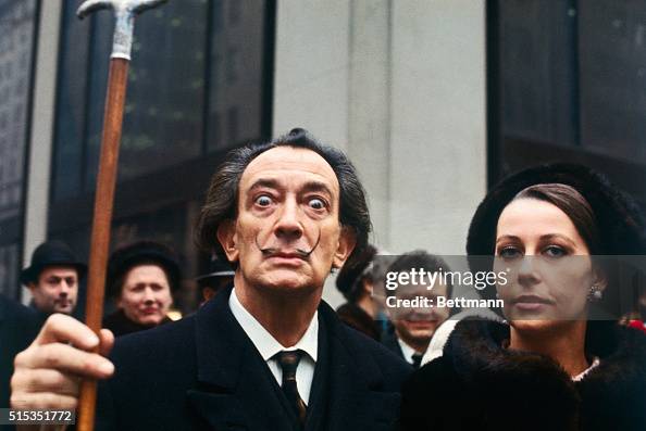 Salvador Dali in New York Crowd Salvador Dali in New York Crowd