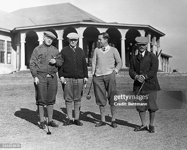 Donald J. Ross, John Barton Payne, Richard S. Tufts, and H.J. Hughes at the Pinehurst Resort and Country Club in Pinehurst, North Carolina.