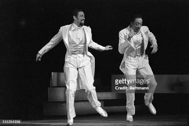 New York, NY- Maurice Hines joins his brother Gregory in the finale of the smash Broadway musical "Sophisticated Ladies," at the Lunt Fontanne...