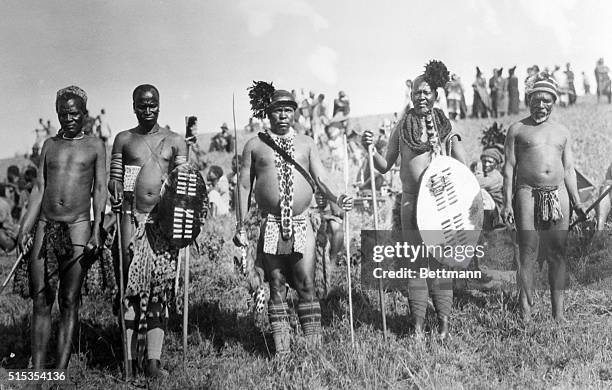 The strange customs and exotic religious rites as they exist in Zululand are revealed in this pictorial review taken by Captain Carl Von Hofffman,...