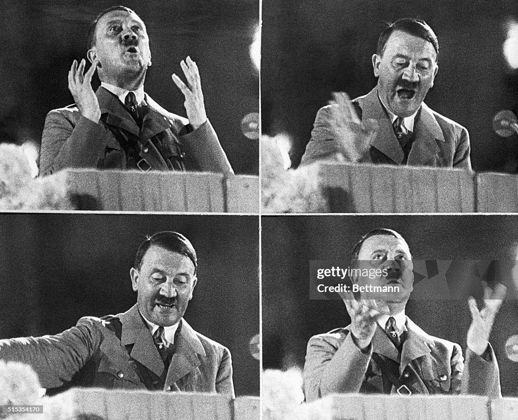 Composite of Hitler Addressing a Rally