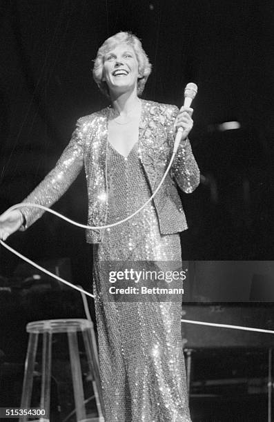 New York, New York- Pop and Country singer, Anne Murray, performing during her Radio City Music Hall concert. After achieving stardom and winning...