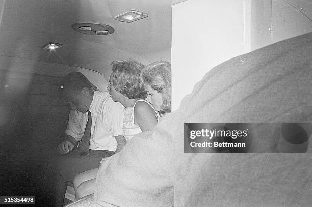 Los Angeles, CA- Mrs. Ethel Kennedy sits in the ambulance which carried her husband, Senator Robert Kennedy, from the Ambassador Hotel June 5th, to a...