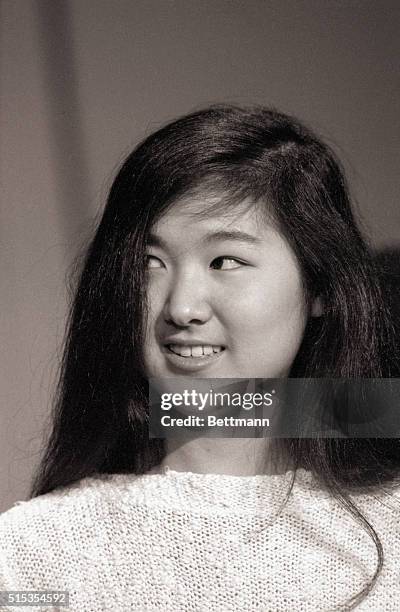 Washington, DC: Maya Ying Lin, the Yale architecture student, who made the winning design for the Vietnam Veteran's Memorial, which will be built...